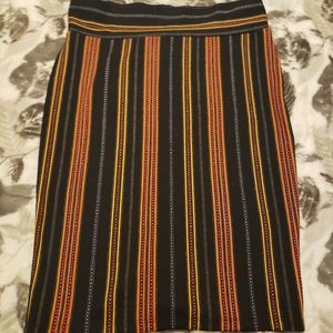 Patterned Knee Length Skirt
